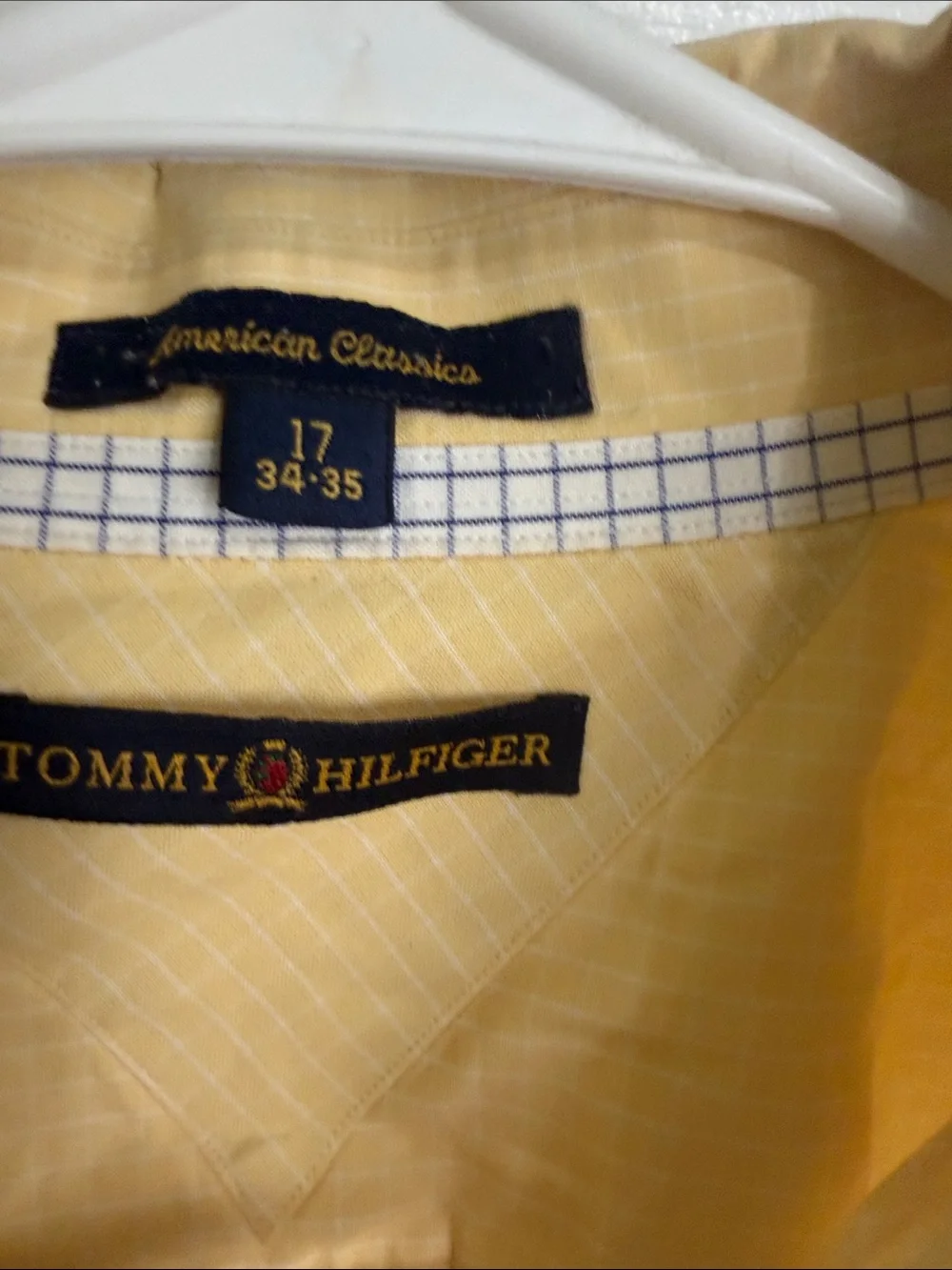 Tommy Hilfiger Pale Yellow Long-Sleeve Button Shirt